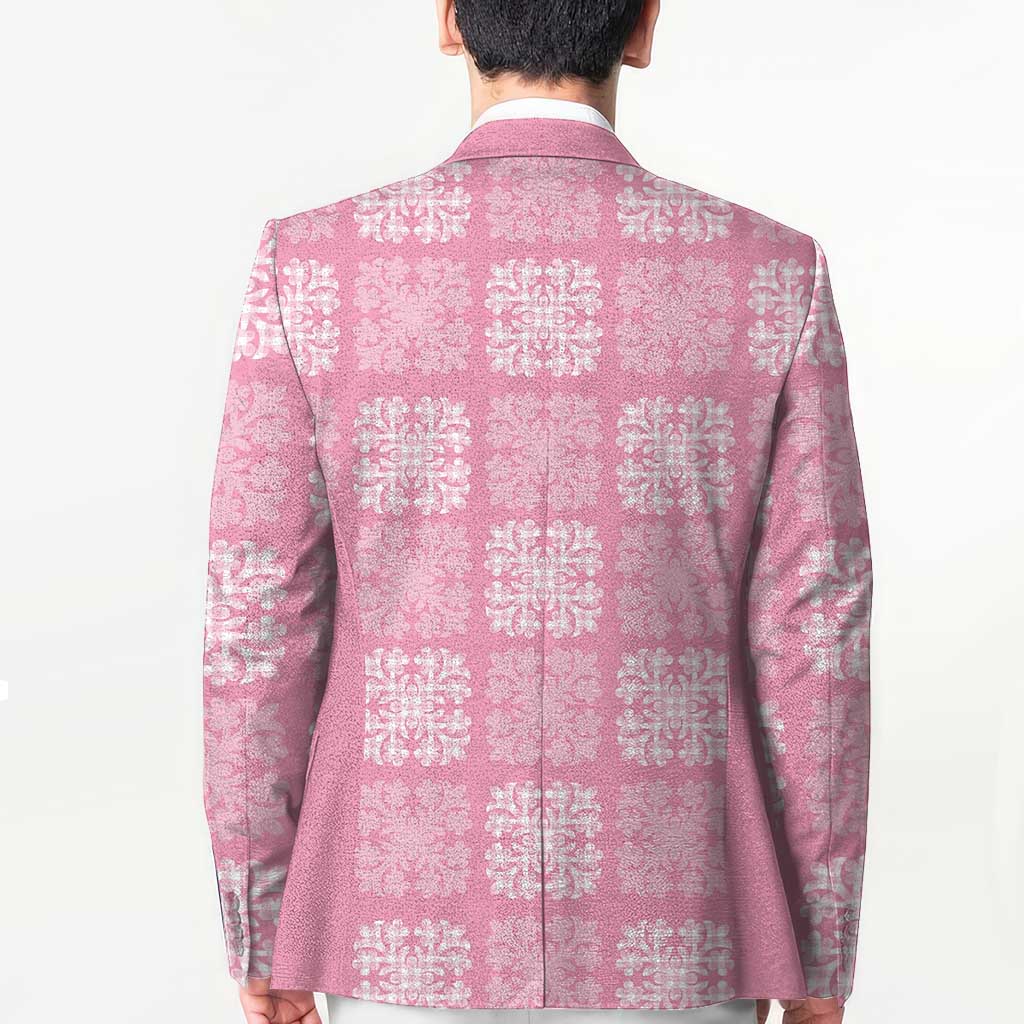 Pink Palaka Quilt Hawaii Blazer Traditional Hawaii-plaid Pattern LT14 - Polynesian Pride