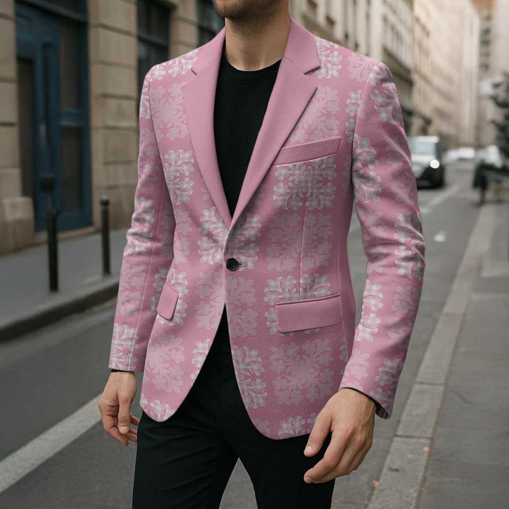 Pink Palaka Quilt Hawaii Blazer Traditional Hawaii-plaid Pattern LT14 - Polynesian Pride