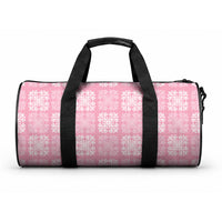 Pink Palaka Quilt Hawaii Duffle Bag Traditional Hawaii-plaid Pattern