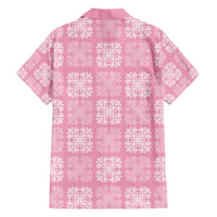 Pink Palaka Quilt Hawaii Family Matching Puletasi and Hawaiian Shirt Traditional Hawaii-plaid Pattern LT14 - Polynesian Pride