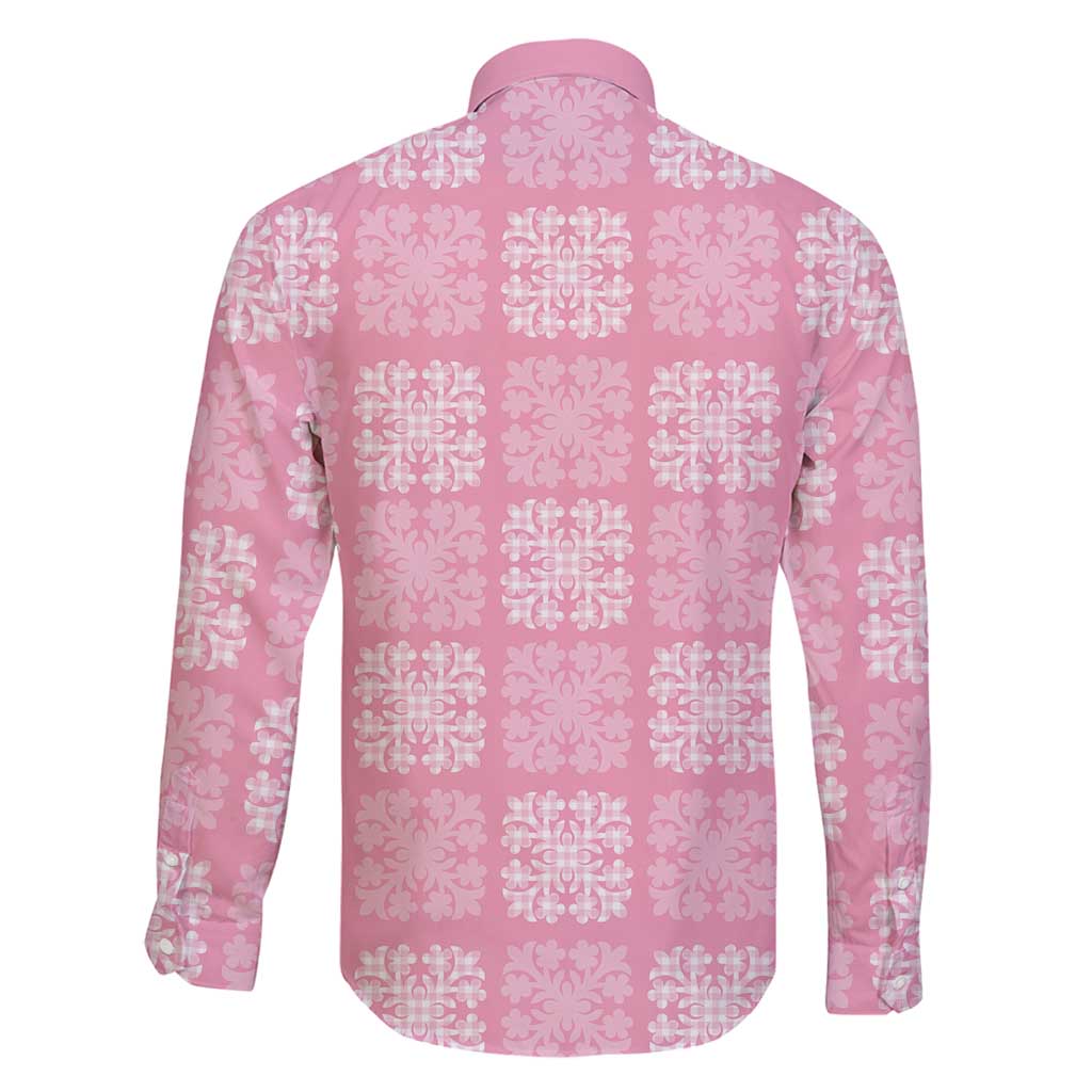Pink Palaka Quilt Hawaii Family Matching Puletasi and Hawaiian Shirt Traditional Hawaii-plaid Pattern LT14 - Polynesian Pride