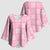 Pink Palaka Quilt Hawaii Kimono Sleeve Blouse Traditional Hawaii-plaid Pattern - Polynesian Pride