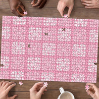 Pink Palaka Quilt Hawaii Puzzle Traditional Hawaii-plaid Pattern - Polynesian Pride
