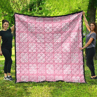 Pink Palaka Quilt Hawaii Quilt Traditional Hawaii-plaid Pattern - Polynesian Pride
