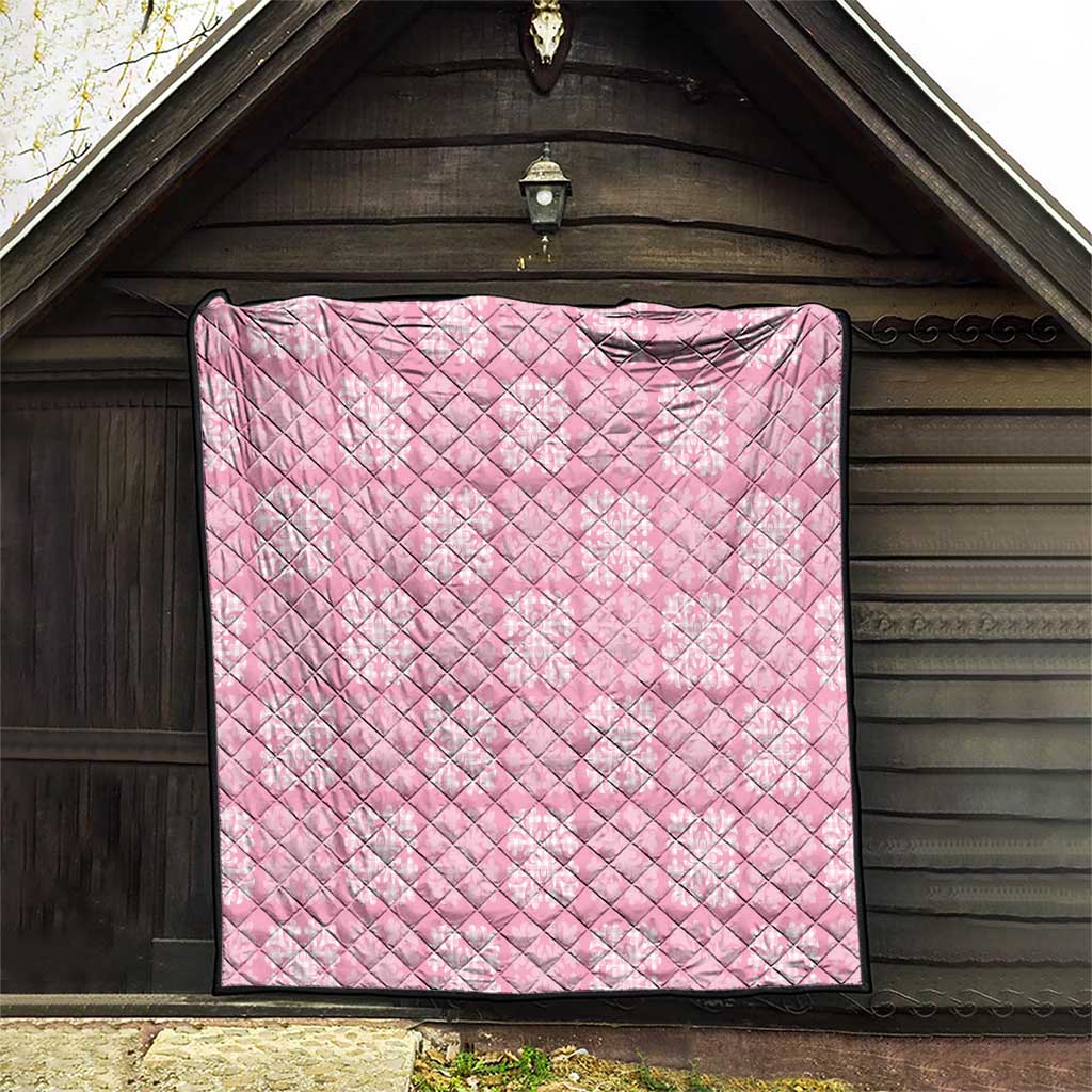 Pink Palaka Quilt Hawaii Quilt Traditional Hawaii-plaid Pattern - Polynesian Pride