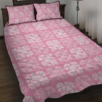 Pink Palaka Quilt Hawaii Quilt Bed Set Traditional Hawaii-plaid Pattern - Polynesian Pride