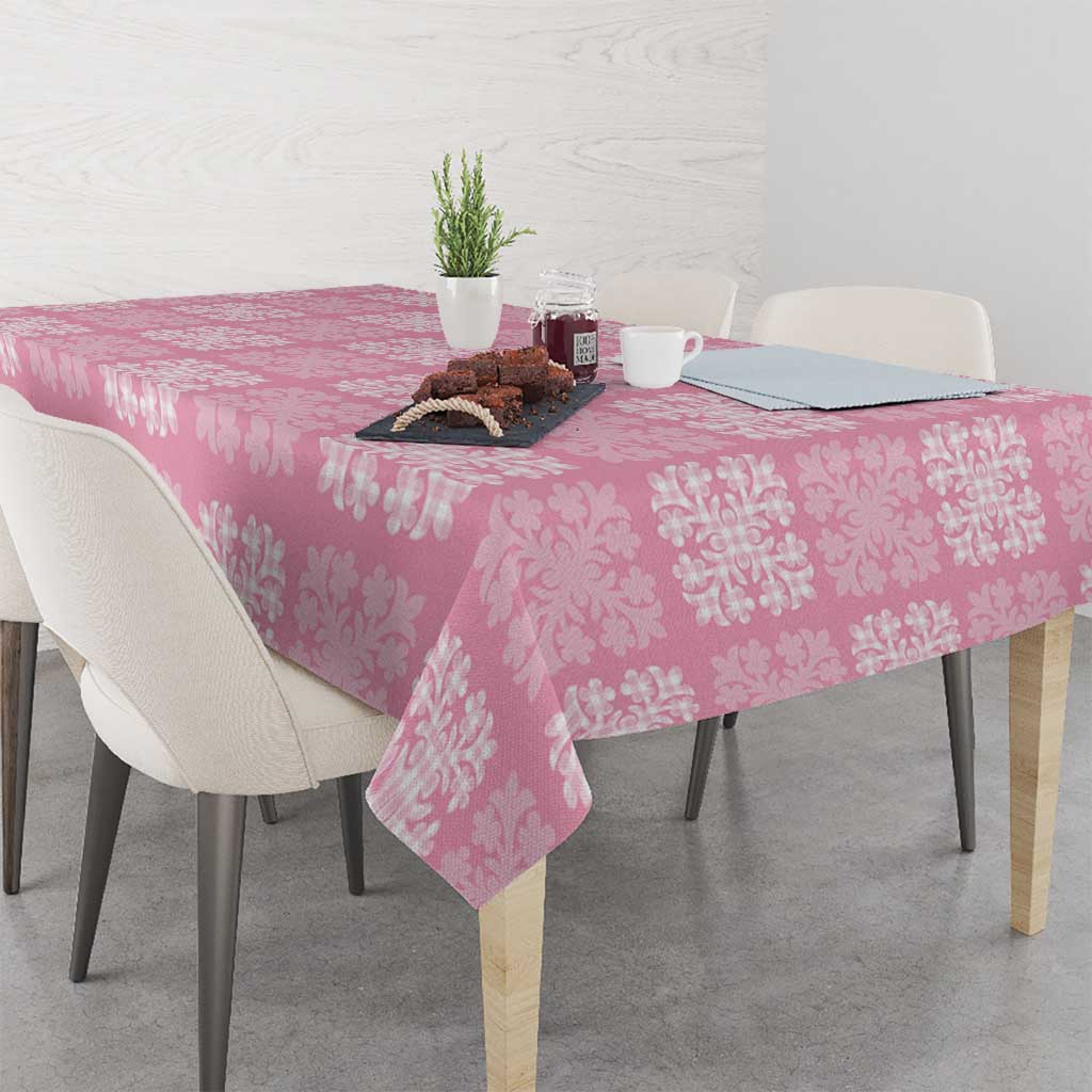 Pink Palaka Quilt Hawaii Tablecloth Traditional Hawaii-plaid Pattern - Polynesian Pride