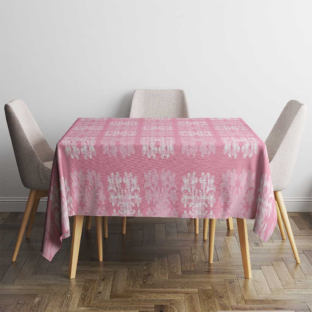 Pink Palaka Quilt Hawaii Tablecloth Traditional Hawaii-plaid Pattern - Polynesian Pride