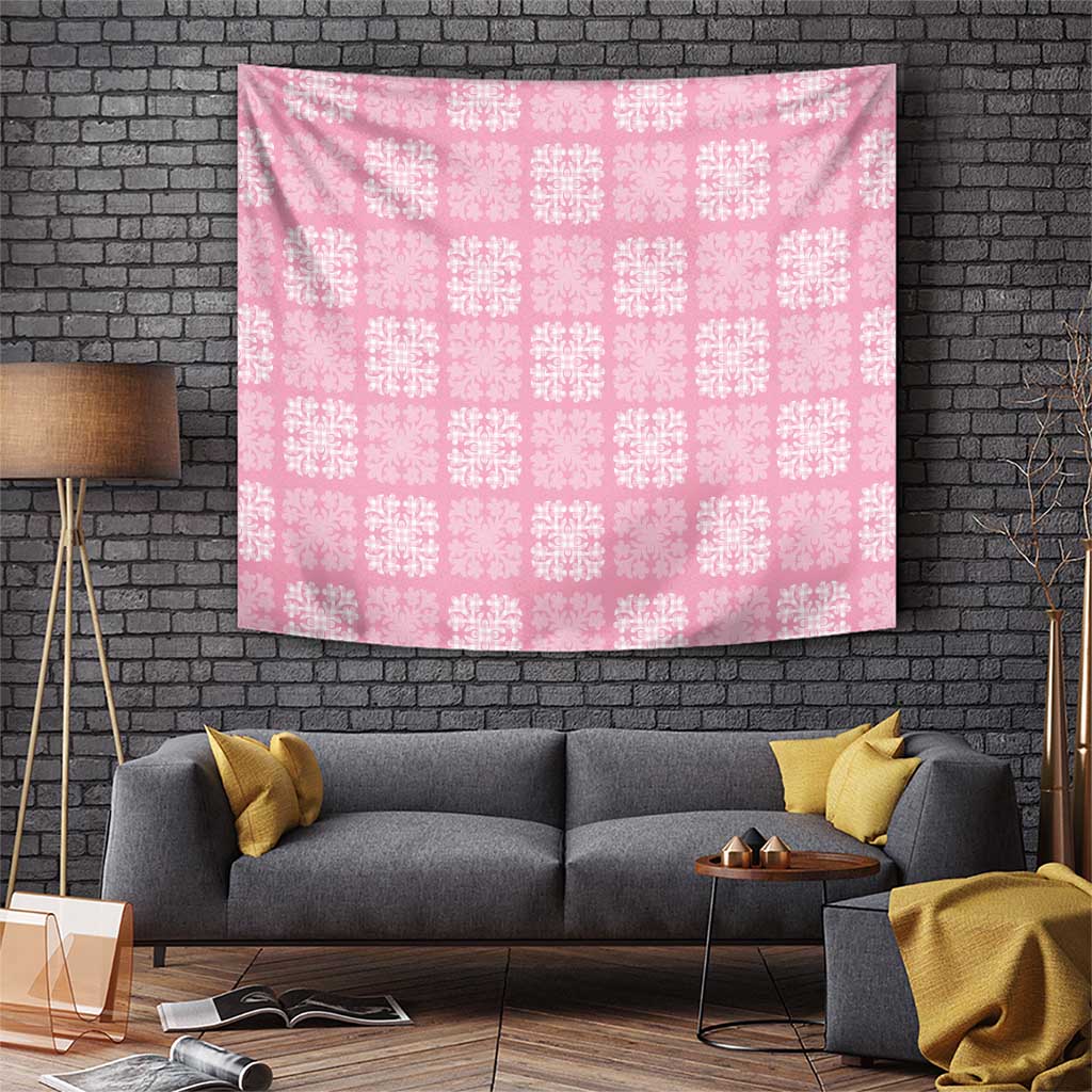 Pink Palaka Quilt Hawaii Tapestry Traditional Hawaii-plaid Pattern LT14 Pink - Polynesian Pride