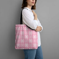 Pink Palaka Quilt Hawaii Tote Bag Traditional Hawaii-plaid Pattern LT14 - Polynesian Pride