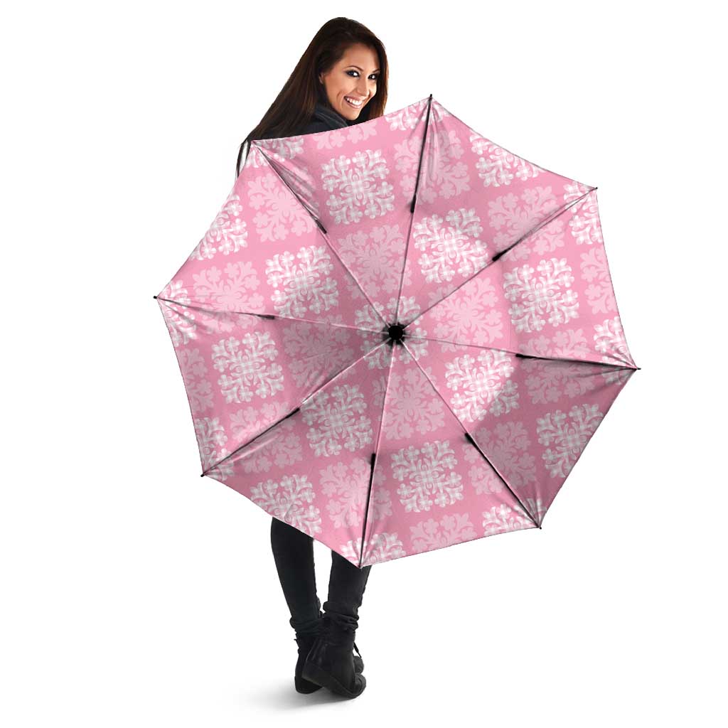 Pink Palaka Quilt Hawaii Umbrella Traditional Hawaii-plaid Pattern LT14 - Polynesian Pride