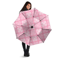 Pink Palaka Quilt Hawaii Umbrella Traditional Hawaii-plaid Pattern LT14 - Polynesian Pride