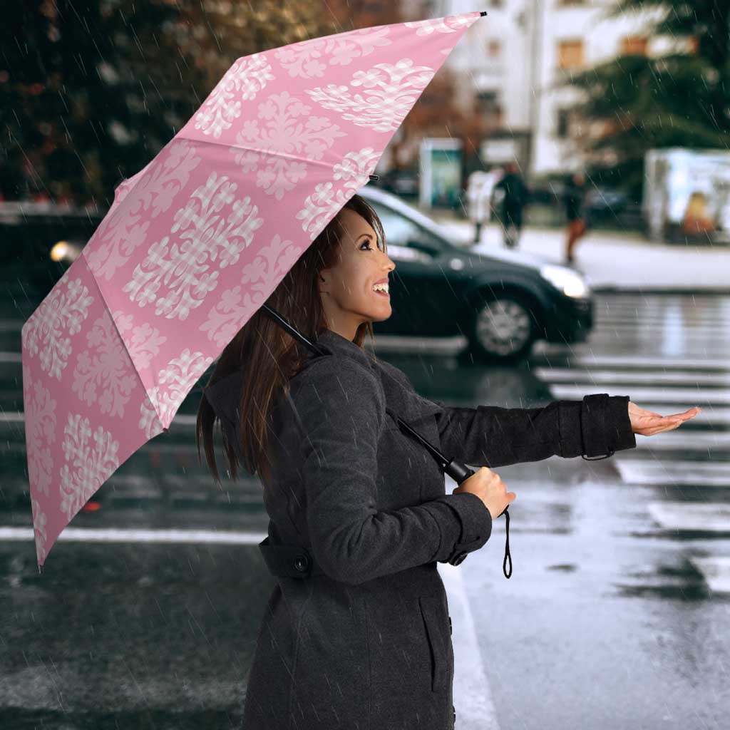 Pink Palaka Quilt Hawaii Umbrella Traditional Hawaii-plaid Pattern LT14 - Polynesian Pride