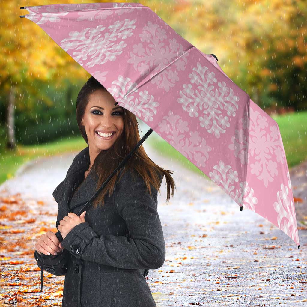 Pink Palaka Quilt Hawaii Umbrella Traditional Hawaii-plaid Pattern LT14 - Polynesian Pride
