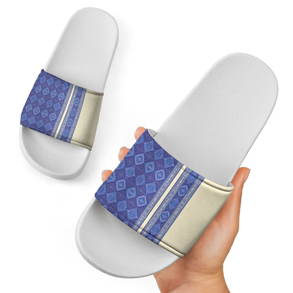 Mabuhay Philippines Festival Slide Sandals Yakan Modern Filipiniana Inspired LT14 - Polynesian Pride