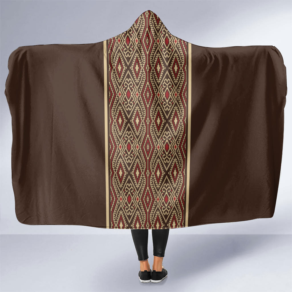 Mabuhay Philippines Festival Hooded Blanket Tnalak Modern Filipiniana Inspired