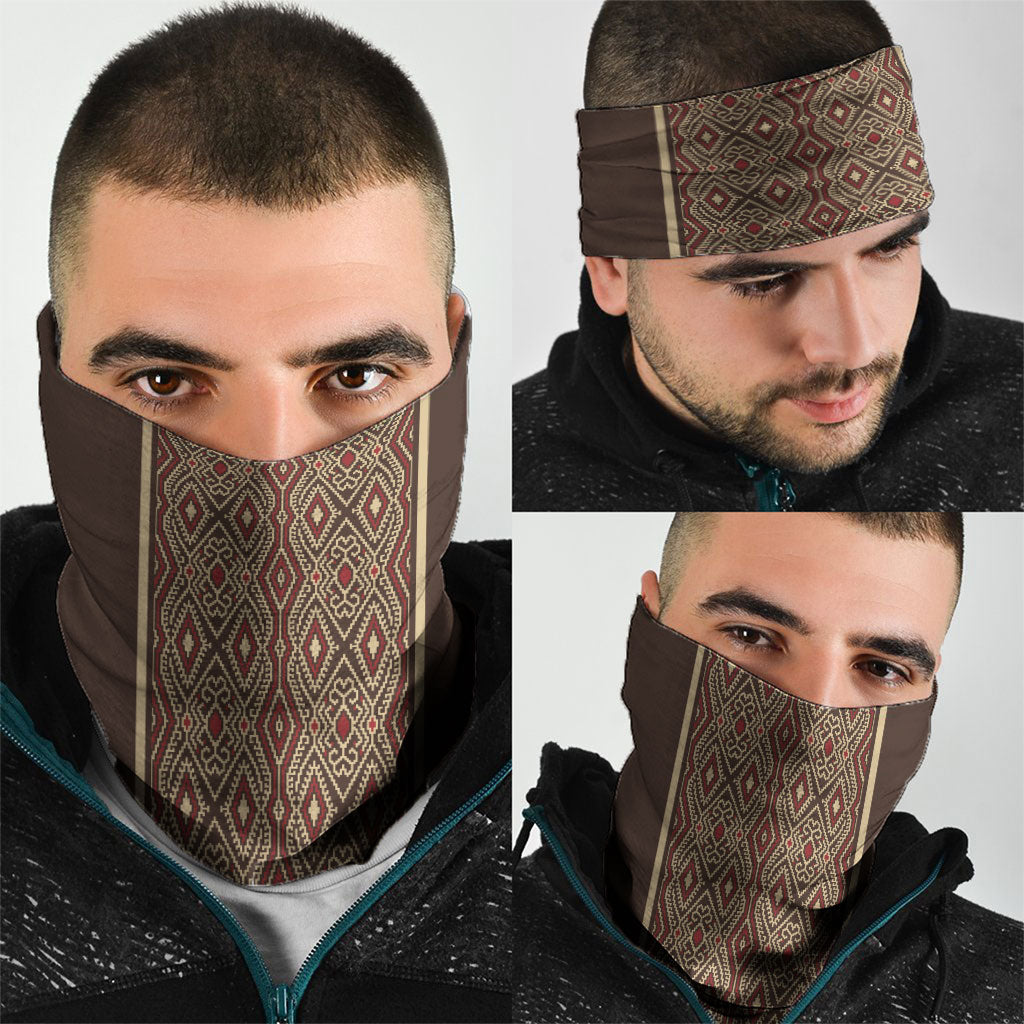 Mabuhay Philippines Festival Neck Gaiter Tnalak Modern Filipiniana Inspired LT14 - Polynesian Pride