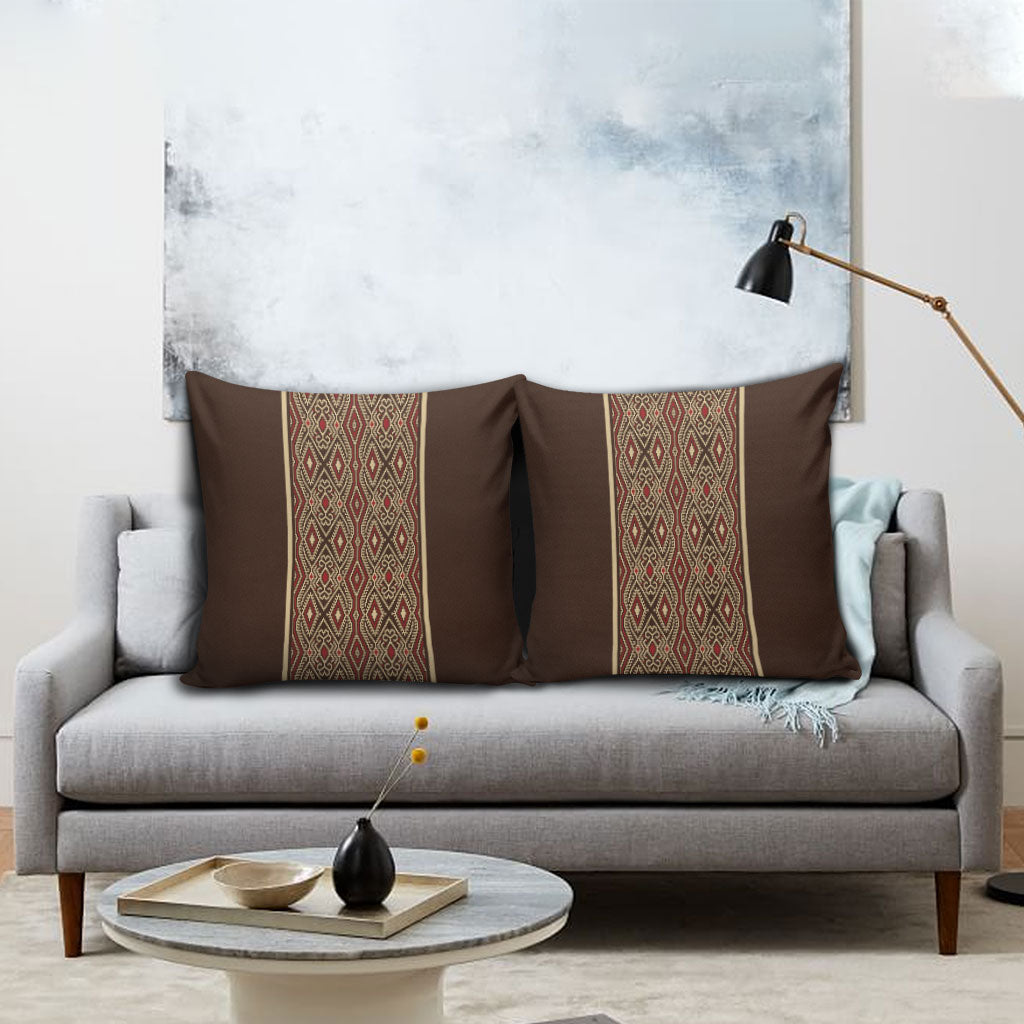 Mabuhay Philippines Festival Pillow Cover Tnalak Modern Filipiniana Inspired LT14 - Polynesian Pride