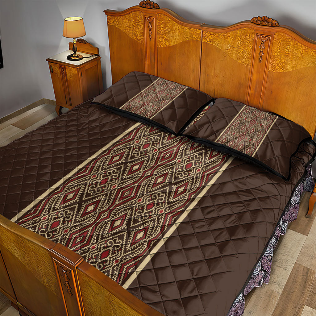 Mabuhay Philippines Festival Quilt Bed Set Tnalak Modern Filipiniana Inspired LT14 - Polynesian Pride