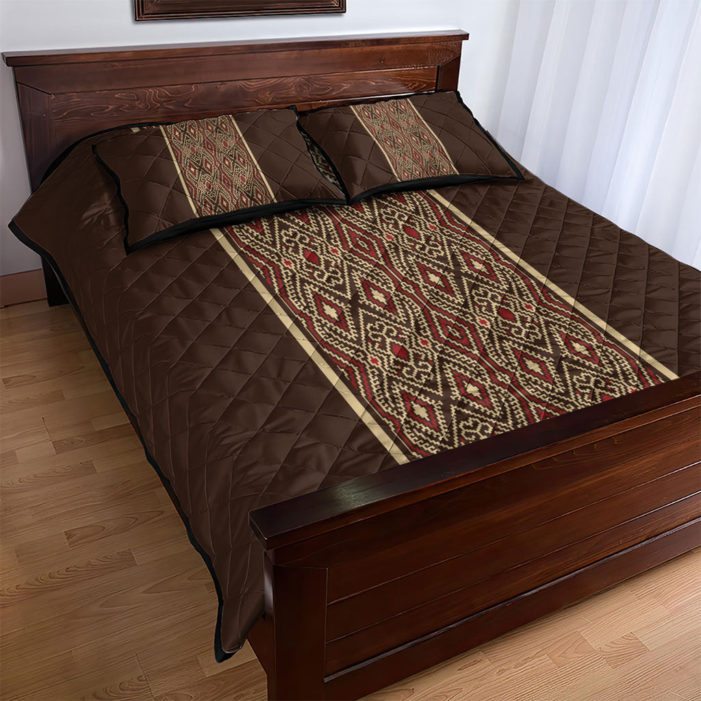 Mabuhay Philippines Festival Quilt Bed Set Tnalak Modern Filipiniana Inspired LT14 - Polynesian Pride