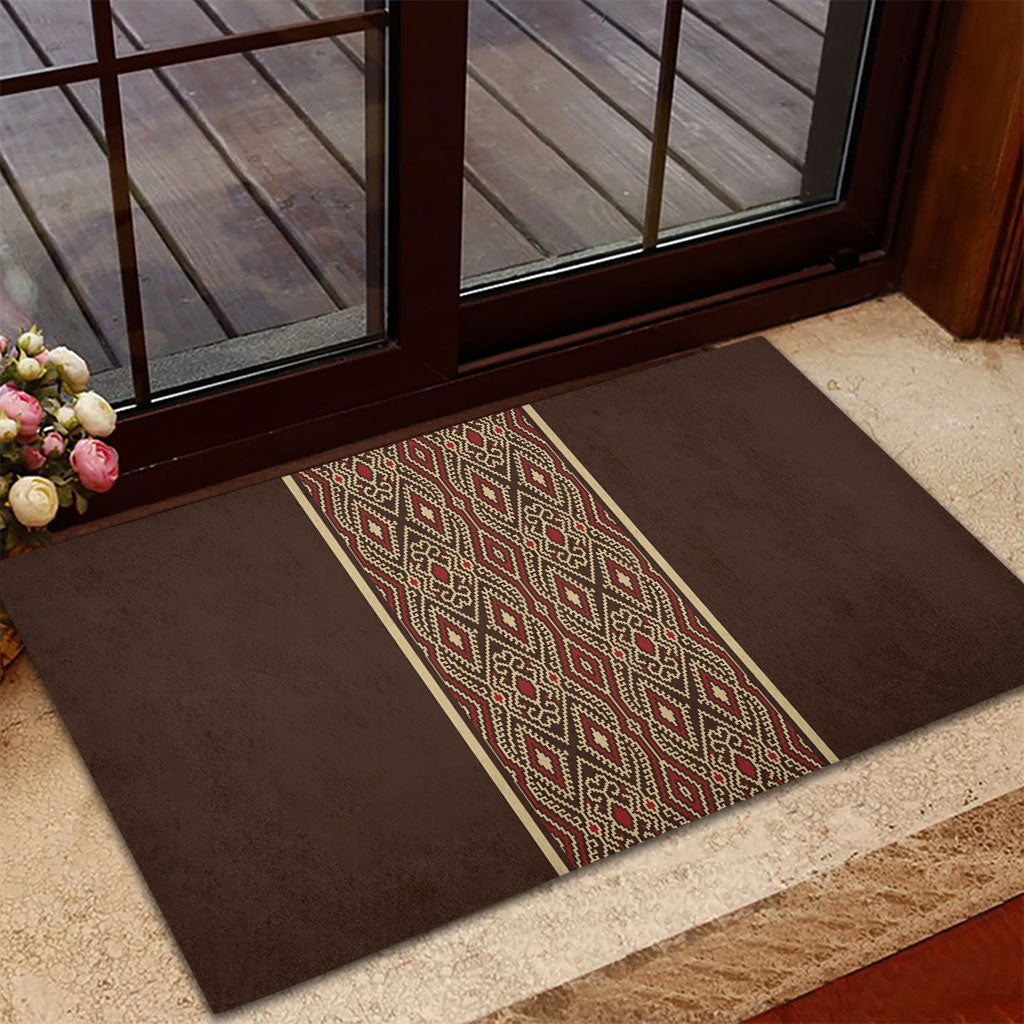 Mabuhay Philippines Festival Rubber Doormat Tnalak Modern Filipiniana Inspired LT14 - Polynesian Pride