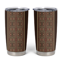 Mabuhay Philippines Festival Tumbler Cup Tnalak Modern Filipiniana Inspired LT14 Brown - Polynesian Pride
