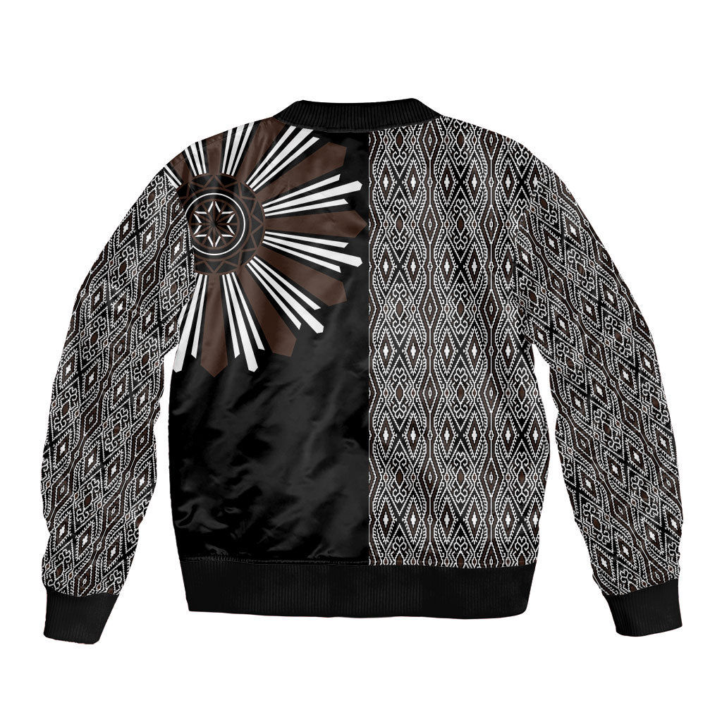 Mabuhay Philippines Festival Bomber Jacket Araw Tnalak Modern Filipiniana Inspired LT14 - Polynesian Pride