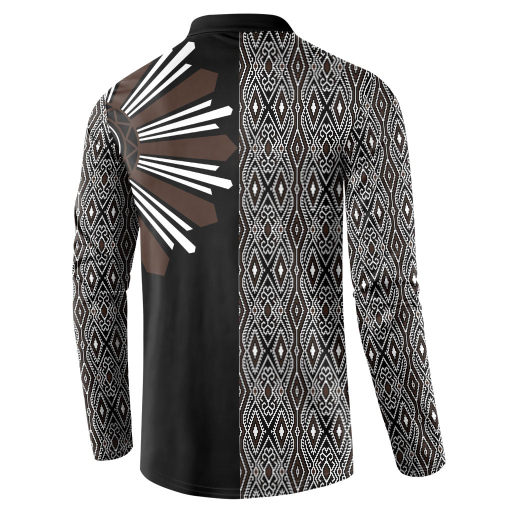 Mabuhay Philippines Festival Button Sweatshirt Araw Tnalak Modern Filipiniana Inspired LT14 - Polynesian Pride