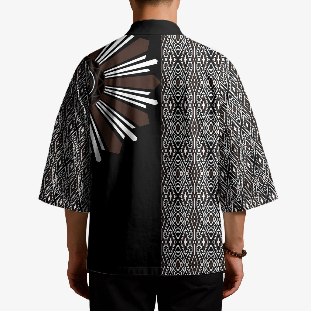 Mabuhay Philippines Festival Kimono Araw Tnalak Modern Filipiniana Inspired LT14 - Polynesian Pride