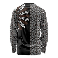 Mabuhay Philippines Festival Long Sleeve Shirt Araw Tnalak Modern Filipiniana Inspired LT14 - Polynesian Pride