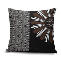 Mabuhay Philippines Festival Pillow Cover Araw Tnalak Modern Filipiniana Inspired LT14 Black - Polynesian Pride
