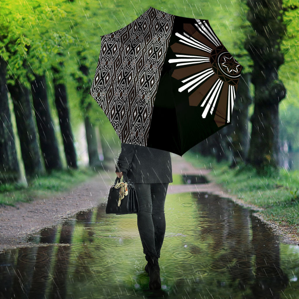 Mabuhay Philippines Festival Umbrella Araw Tnalak Modern Filipiniana Inspired LT14 - Polynesian Pride