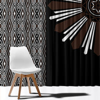 Mabuhay Philippines Festival Window Curtain Araw Tnalak Modern Filipiniana Inspired LT14 - Polynesian Pride