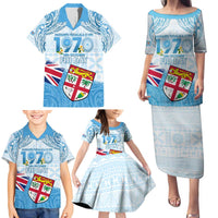 Fiji Day 1970 Family Matching Puletasi and Hawaiian Shirt Proud To Be A Fijian Tapa Pattern