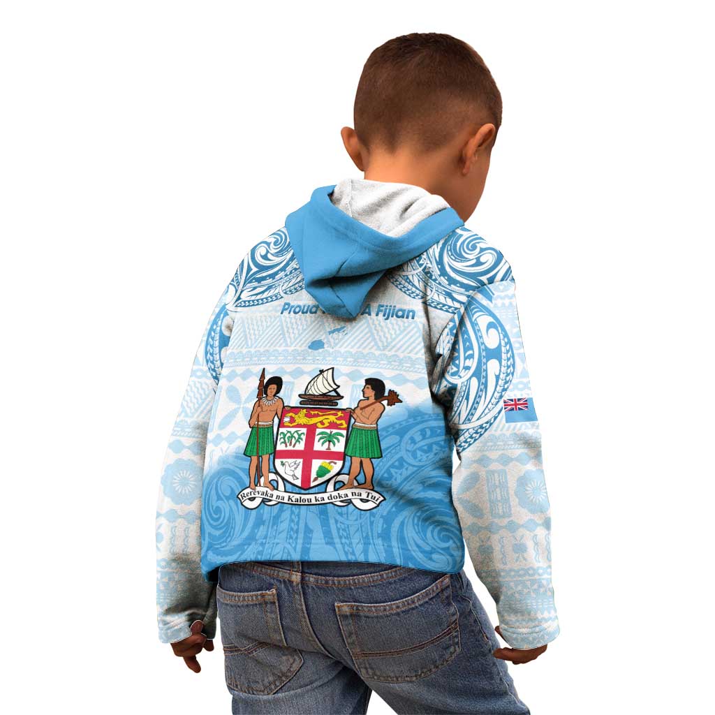Fiji Day 1970 Kid Hoodie Proud To Be A Fijian Tapa Pattern