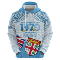 Fiji Day 1970 Zip Hoodie Proud To Be A Fijian Tapa Pattern