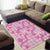 Alaka Aloha Hawaii Area Rug Plumeria Lei With Palaka Motif - Polynesian Pride