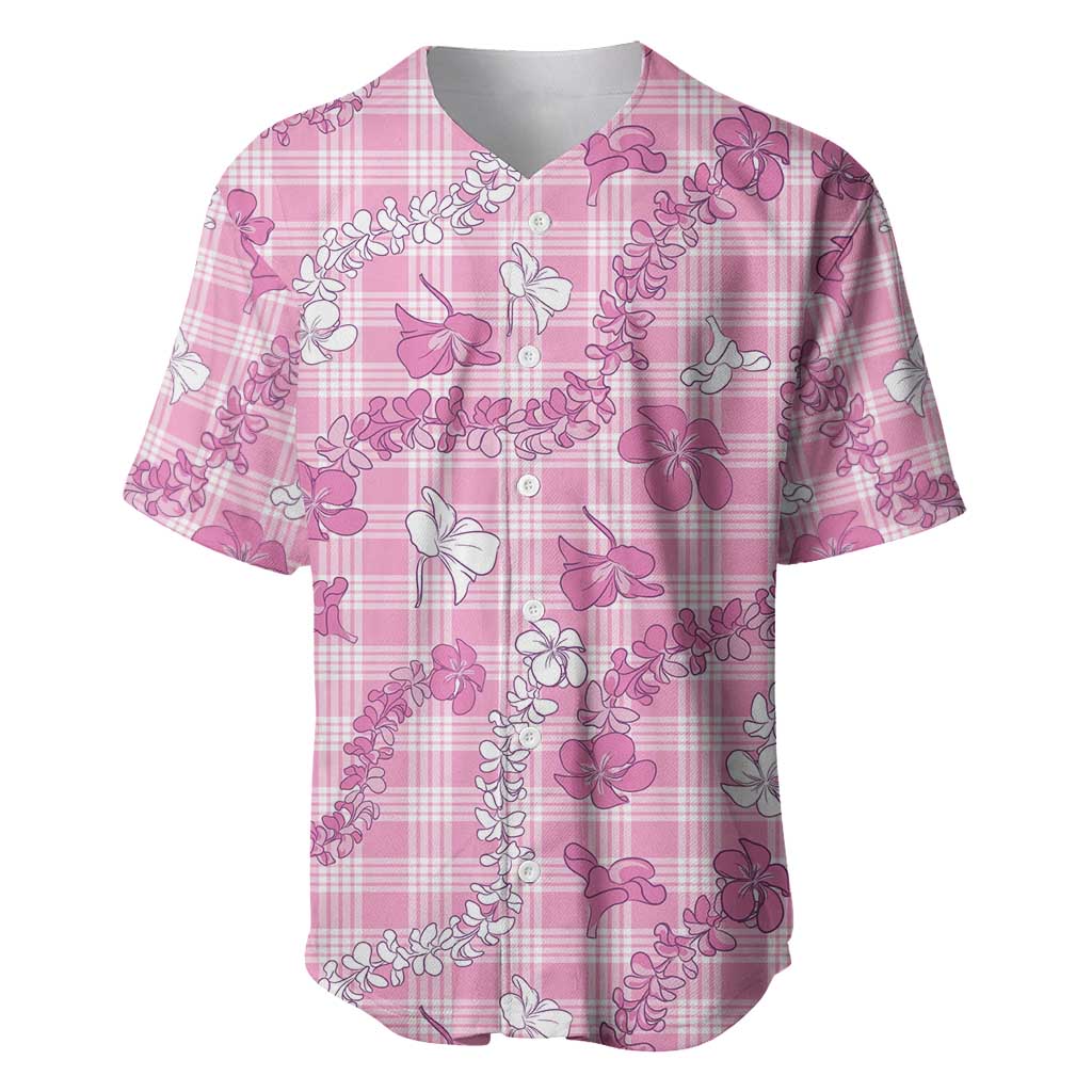 Alaka Aloha Hawaii Baseball Jersey Plumeria Lei With Palaka Motif - Polynesian Pride