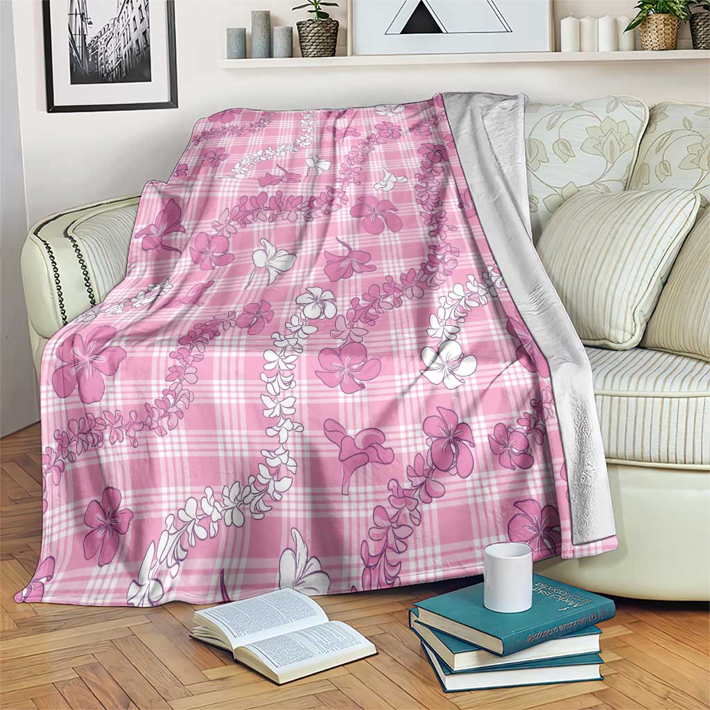 Alaka Aloha Hawaii Blanket Plumeria Lei With Palaka Motif - Polynesian Pride