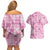 Alaka Aloha Hawaii Couples Matching Off Shoulder Short Dress and Hawaiian Shirt Plumeria Lei With Palaka Motif - Polynesian Pride