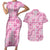 Alaka Aloha Hawaii Couples Matching Short Sleeve Bodycon Dress and Hawaiian Shirt Plumeria Lei With Palaka Motif - Polynesian Pride
