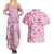 Alaka Aloha Hawaii Couples Matching Summer Maxi Dress and Hawaiian Shirt Plumeria Lei With Palaka Motif - Polynesian Pride