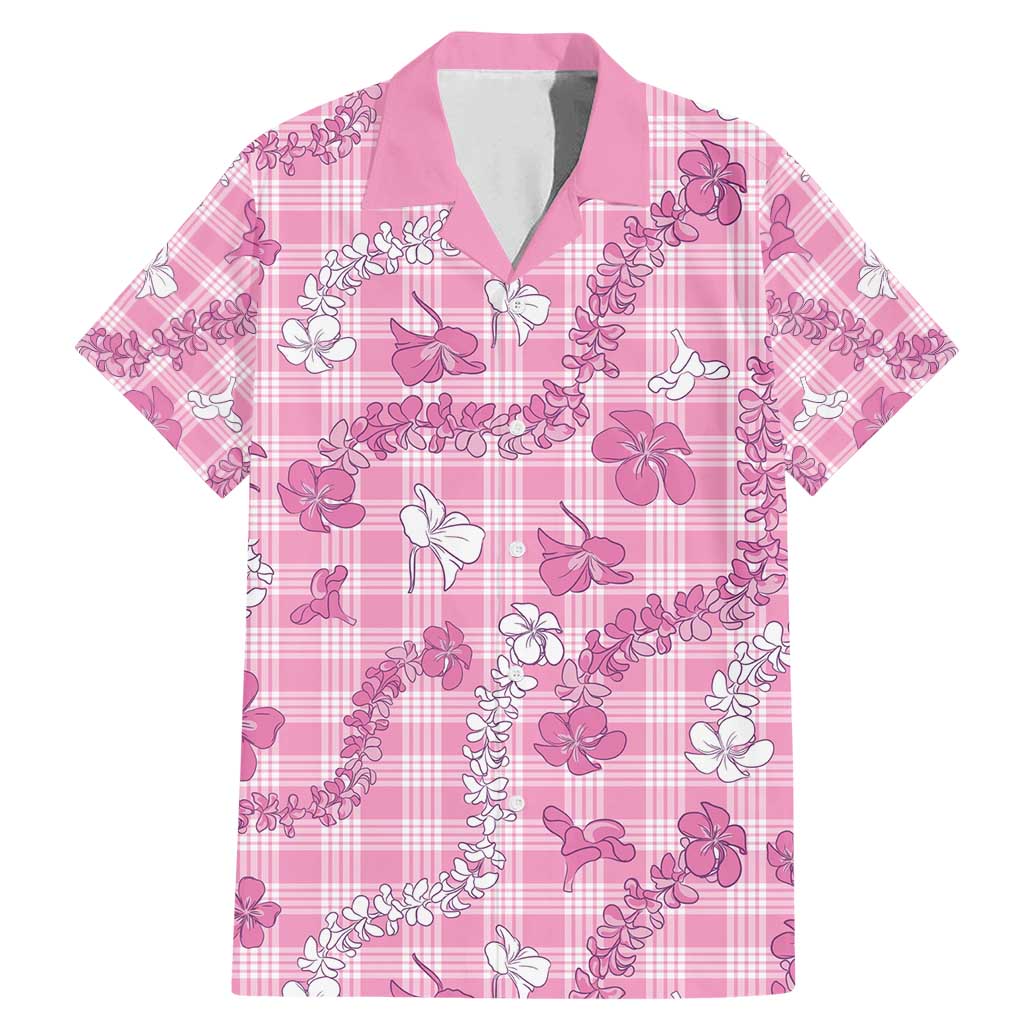 Alaka Aloha Hawaii Family Matching Mermaid Dress and Hawaiian Shirt Plumeria Lei With Palaka Motif - Polynesian Pride