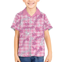 Alaka Aloha Hawaii Family Matching Puletasi and Hawaiian Shirt Plumeria Lei With Palaka Motif - Polynesian Pride