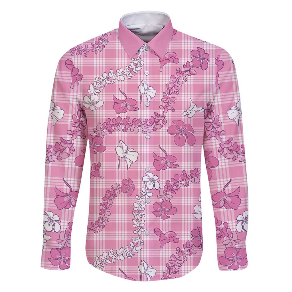 Alaka Aloha Hawaii Family Matching Summer Maxi Dress and Hawaiian Shirt Plumeria Lei With Palaka Motif - Polynesian Pride