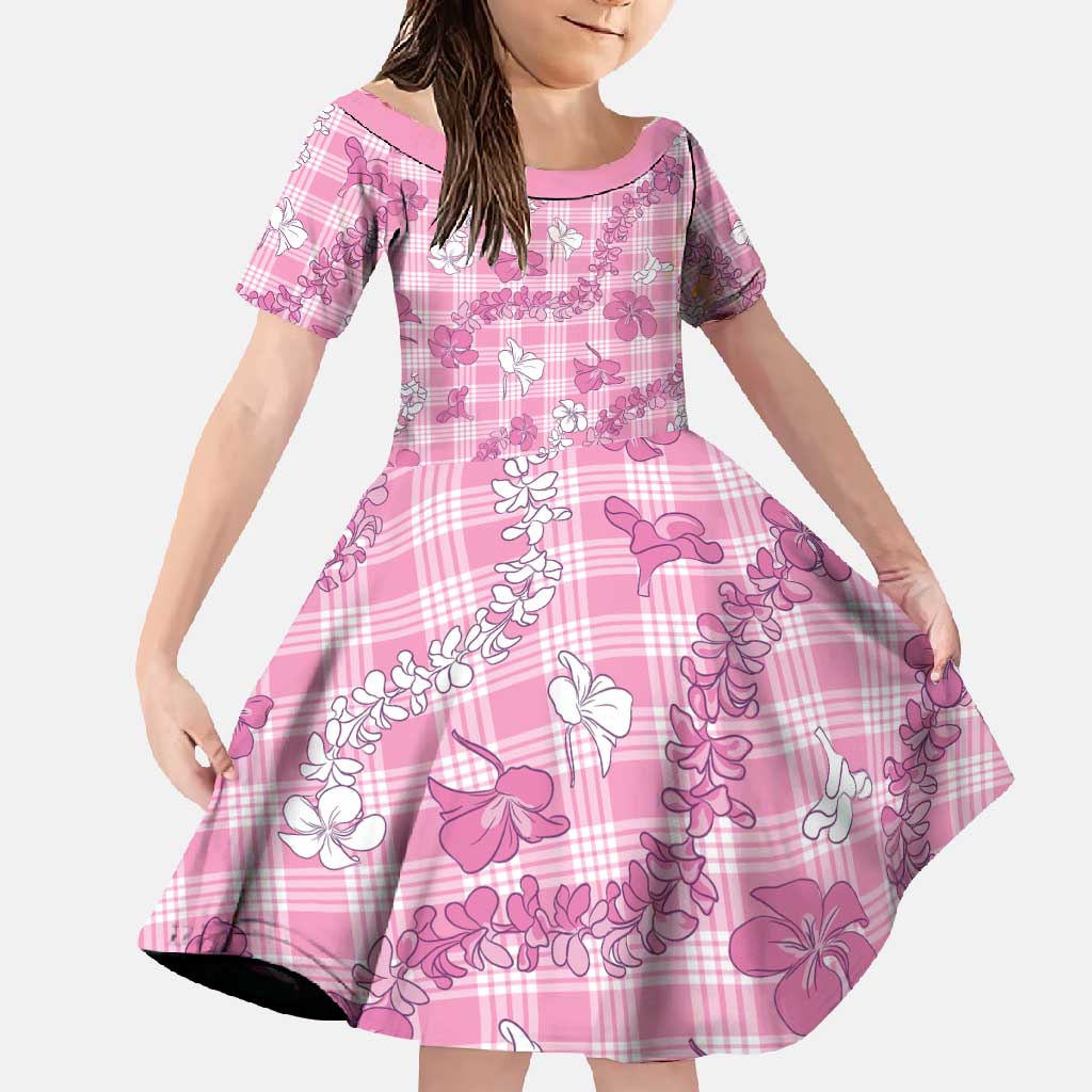 Alaka Aloha Hawaii Family Matching Tank Maxi Dress and Hawaiian Shirt Plumeria Lei With Palaka Motif - Polynesian Pride