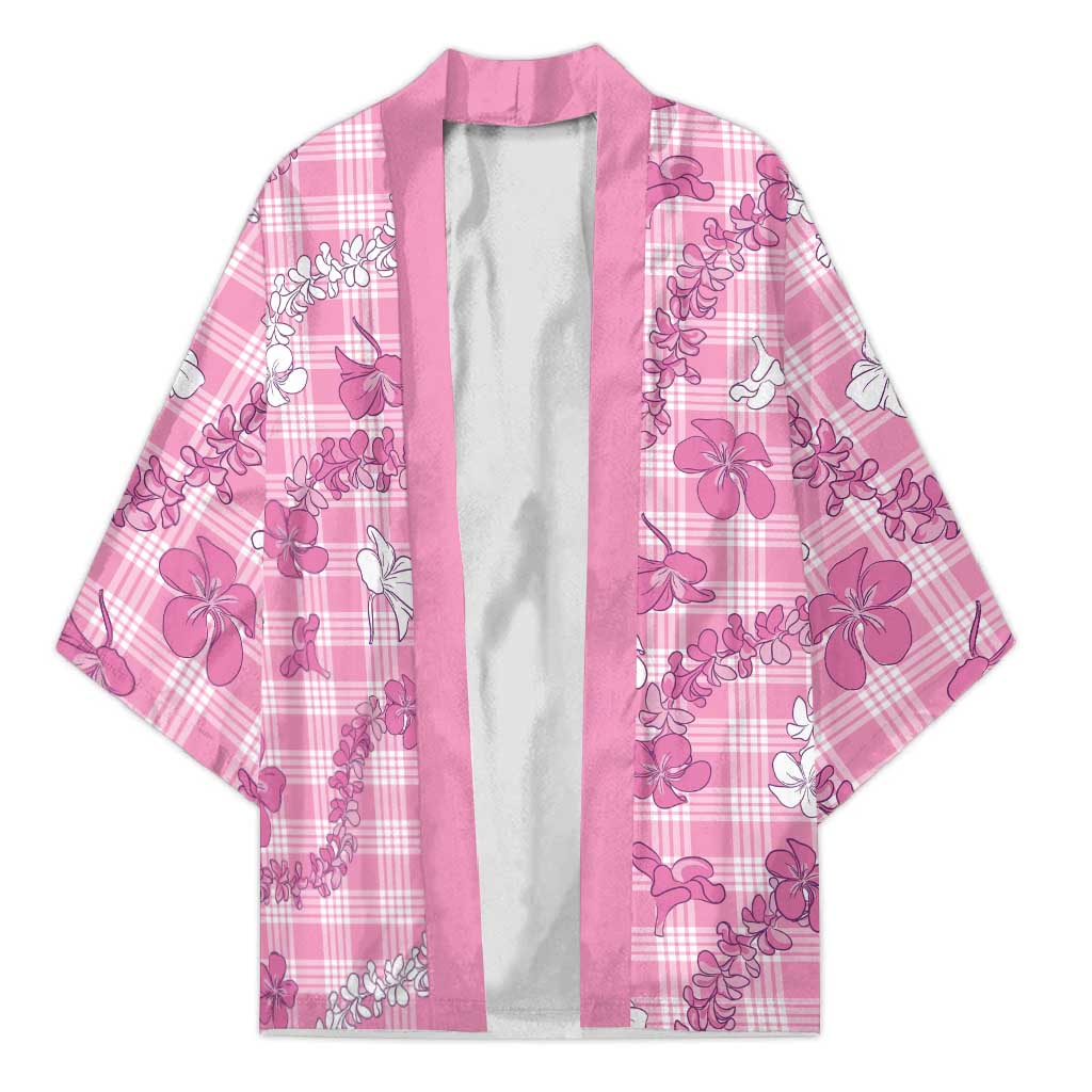 Alaka Aloha Hawaii Kimono Plumeria Lei With Palaka Motif - Polynesian Pride