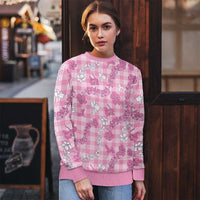 Alaka Aloha Hawaii Ugly Christmas Sweater Plumeria Lei With Palaka Motif - Polynesian Pride