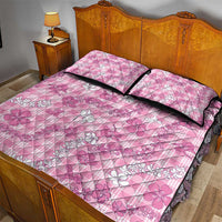 Alaka Aloha Hawaii Quilt Bed Set Plumeria Lei With Palaka Motif - Polynesian Pride