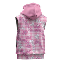 Alaka Aloha Hawaii Sleeveless Zip Hoodie Plumeria Lei With Palaka Motif LT14 - Polynesian Pride